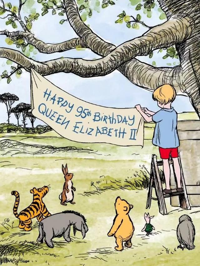 Unggahan Disney Inggris menyambut perayaan ultah Ratu Elizabeth II. (Instagram/ disneyuk)