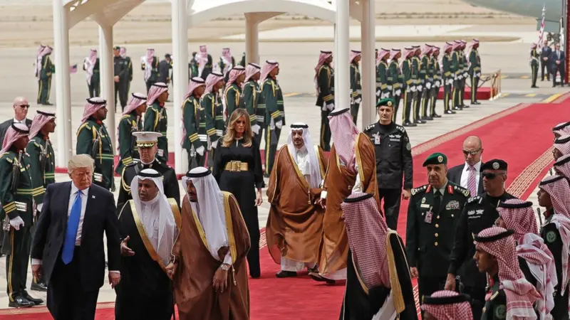 Kunjungan Donald Trump di Saudi. (AP)
