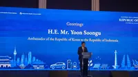 Duta Besar Korea Selatan (Dubes Korsel) untuk Indonesia Yoon Soongu dalam resepsi National Day dan Armed Forces Day Korsel, Kamis (1/10/2026), di Jakarta. (Dok. Liputan6.com/Khairisa Ferida)