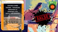 Cek Fakta: Tidak Benar Ini Foto Tentara China Mendarat di Bandara Sam Ratulangi Manado