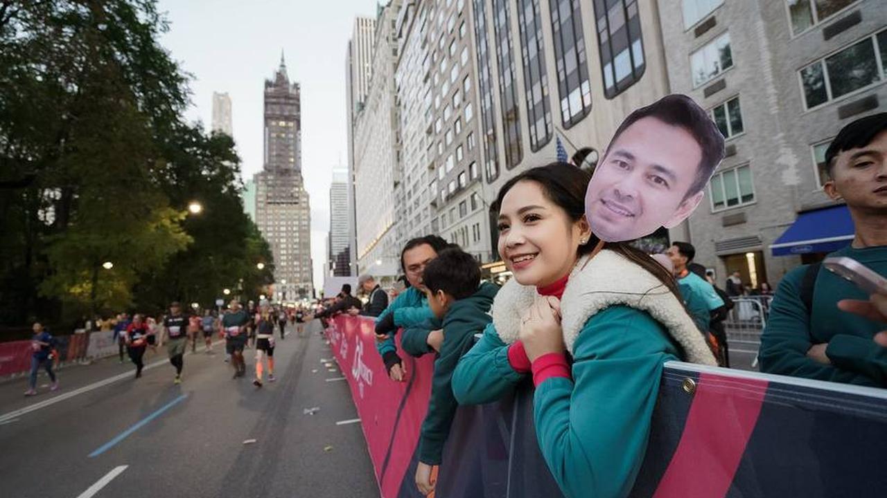 Bikin Baper, 8 Foto Nagita Slavina Saat Beri Dukungan Ke Raffi Ahmad Marathon di New York