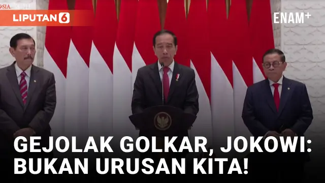 Presiden Jokowi Sebut Pemerintah Tidak Campur Tangan di Gejolak Internal Golkar