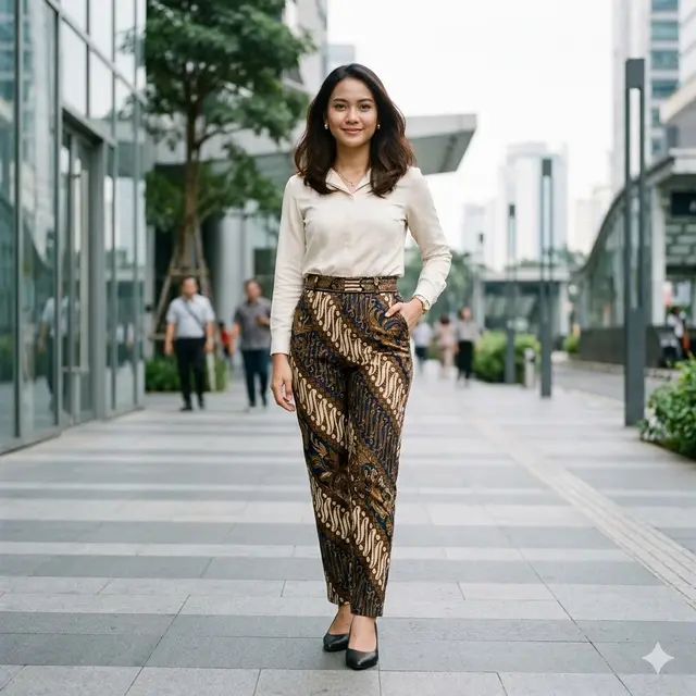 Model Celana Panjang Batik Wanita
