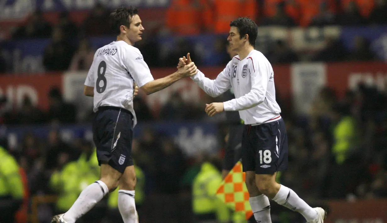 Joey Barton andalan Manchester City musim 2006-07. Barton dipanggil Timnas Inggris saat melawan Spanyol, 7 Februari 2007. Karir internationalnya hanya berusia 12 menit saat masuk menggantikan Frank Lampard di menit ke-88. (AFP/Andrew Yates)