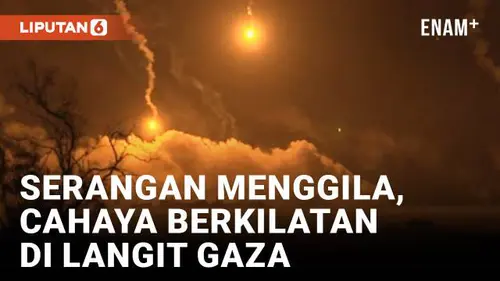 VIDEO: Kilatan Cahaya di Langit Iringi Operasi Israel ke Kota Gaza