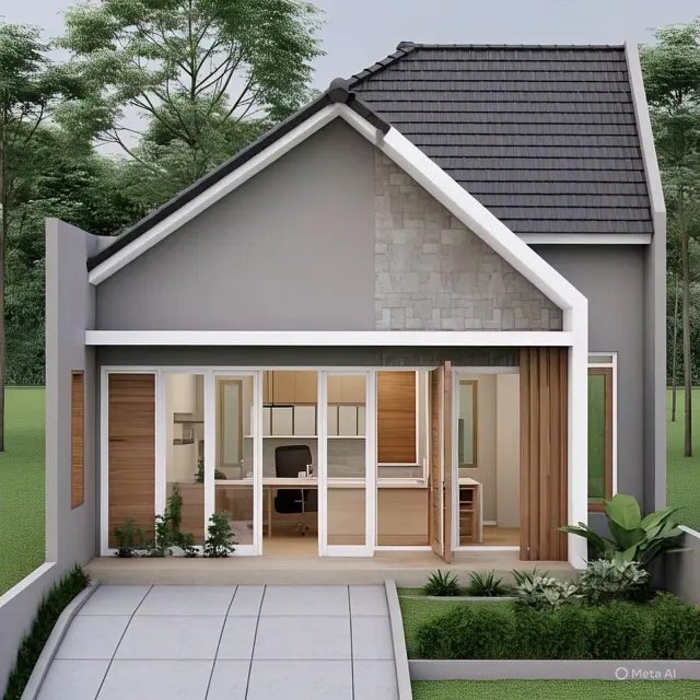 Desain Rumah Bata Ringan dengan Open Space Concept