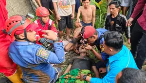 Dramatisnya Penyelamatan Empat Warga Sukabumi Terjebak di Sumur Kering