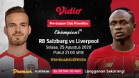 Pertandingan Pramusim Liverpool Vs RB Salzburg. (Sumber: Vidio)