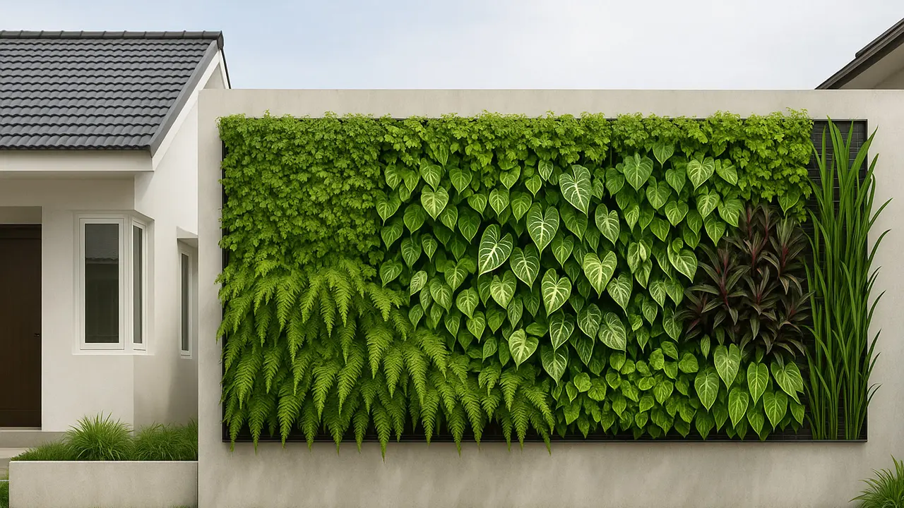 Model Vertical Garden atau Dinding Tanaman, Percantik Hunian Anda/via AI