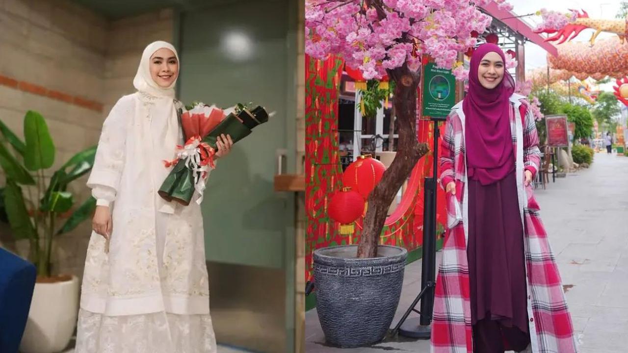 8 Inspirasi Gamis dengan Outer ala Oki Setiana Dewi, Eksplorasi Bergaya Anggun dan Syar'i yang Anti Gagal