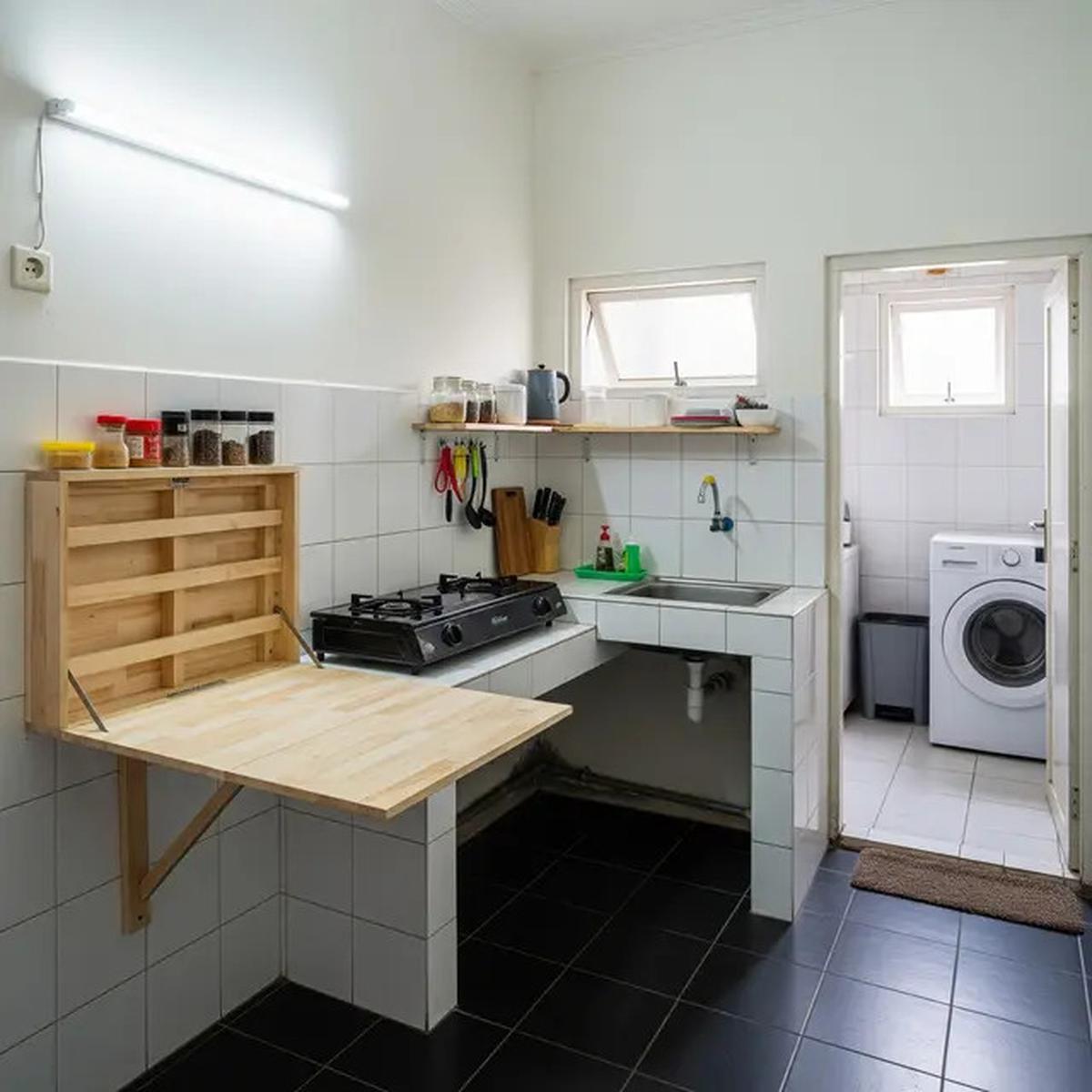 9 Model Dapur Mungil 1,5x2 Meter Rumah Type 21 yang Menyatu dengan Ruang Laundry