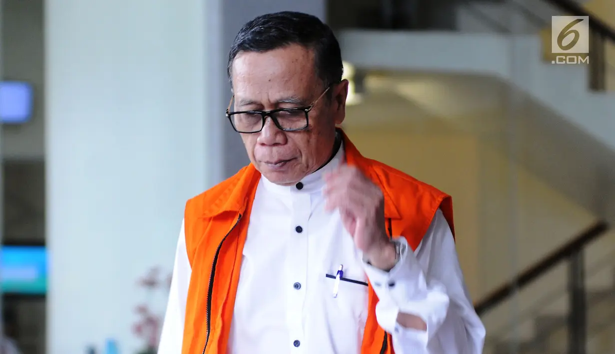 KPK menahan Amin terkait menerima dugaan suap mengenai usulan dana perimbangan keuangan daerah pada RAPBN Perubahan 2018. (merdeka.com/Dwi Narwoko)