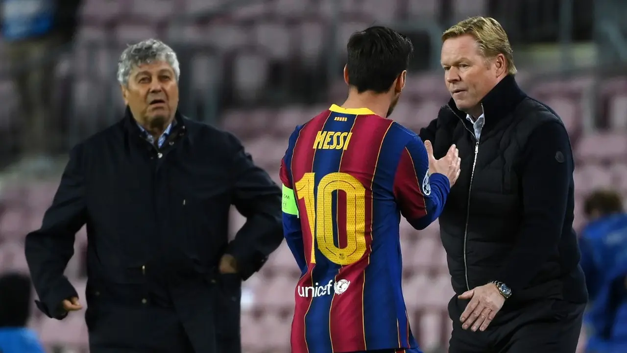 Lionel Messi dan Ronald Koeman