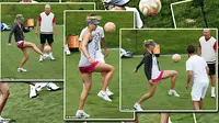 Saat Si Cantik Sharapova Main Bola di Lapangan Tenis