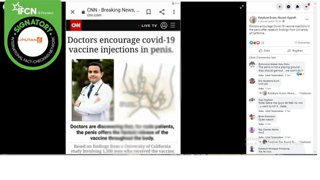Klaim dokter desak suntik vaksin covid-19 pada pria di penis