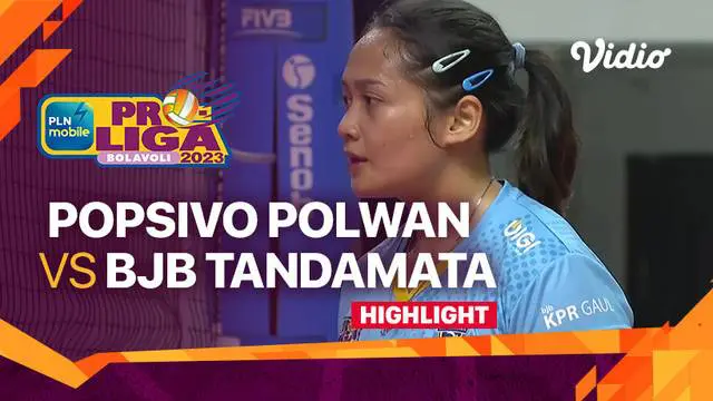 Berita video highlights laga pekan ketiga putaran pertama PLN Mobile Proliga 2023 antara Jakarta Popsivo Polwan melawan Bandung BJB Tandamata, Kamis (19/1/2023) sore hari WIB.