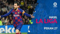 Berita video hasil La Liga 2019-2020 pekan ke-27. Pada pekan tersebut, Barcelona mengalahkan Real Sociedad dengan skor tipis 1-0 di Camp Nou.
