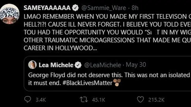 Unggahan Samantha Ware (Twitter/ Sammie_Ware)