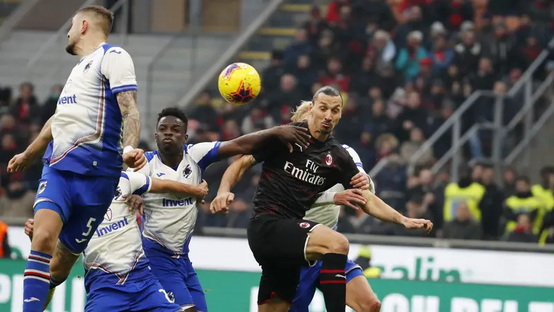 Aksi Zlatan Ibrahimovic Saat Debut Lagi di AC Milan