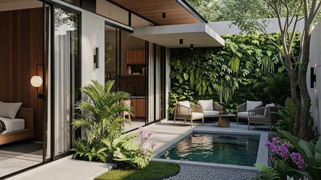 7 Inspirasi Model Rumah Kecil tapi Luas dengan Taman di Area Tengah, Solusi Hunian Asri & Modern