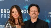 Nicole Shanahan dan Sergey Brin. (JOSH EDELSON / AFP)
