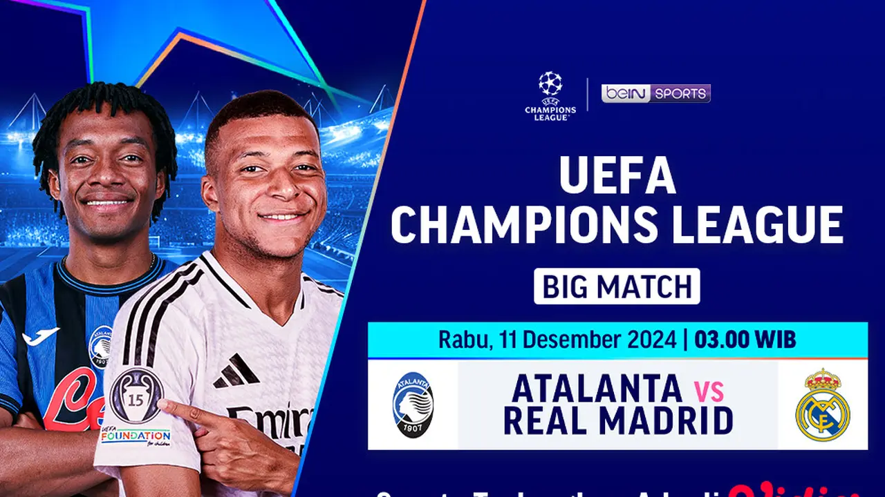 Big Match Liga Champions: Atalanta vs Real Madrid di Vidio