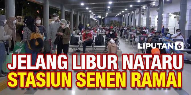 VIDEO: Jelang Libur Nataru 2022, Stasiun Pasar Senen Mulai Ramai Penumpang