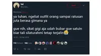 keluh kesah netizen tentang outfit (Sumber: Twitter/Linsbn_)