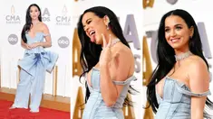 Pesona Katy Perry di CMA Awards, Tampil Seksi dengan Korset Denim (AFP Photo)