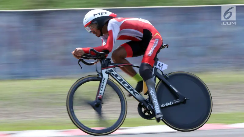 Perjuangan Atlet Para Cycling Indonesia Saat Laga ITT Road Race Asian Games 2018