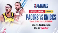 Live Streaming NBA: Indiana Pacers Vs New York Knicks di Vidio. (Sumber: dok. vidio.com)