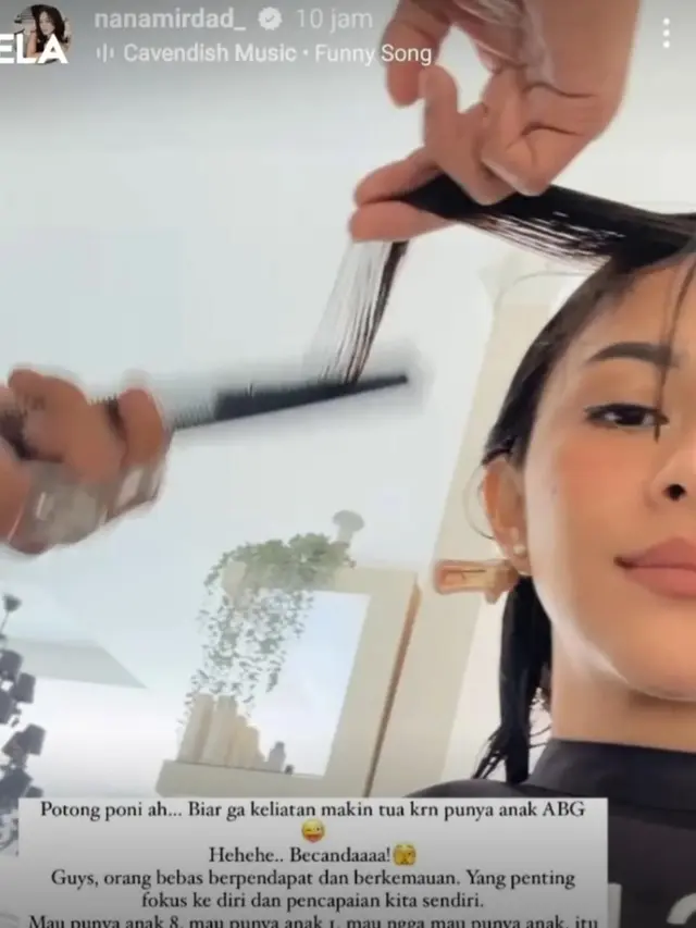 Nana Mirdad Rambut Poni