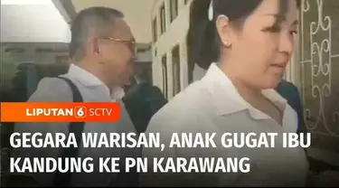 Didasari persoalan harta warisan, seorang anak menggugat ibu kandungnya ke Pengadilan Negeri Karawang, Jawa Barat. Anak menduga, ibunya telah memalsukan tanda tangan dan menghilangkan namanya dalam daftar salah satu hak waris.