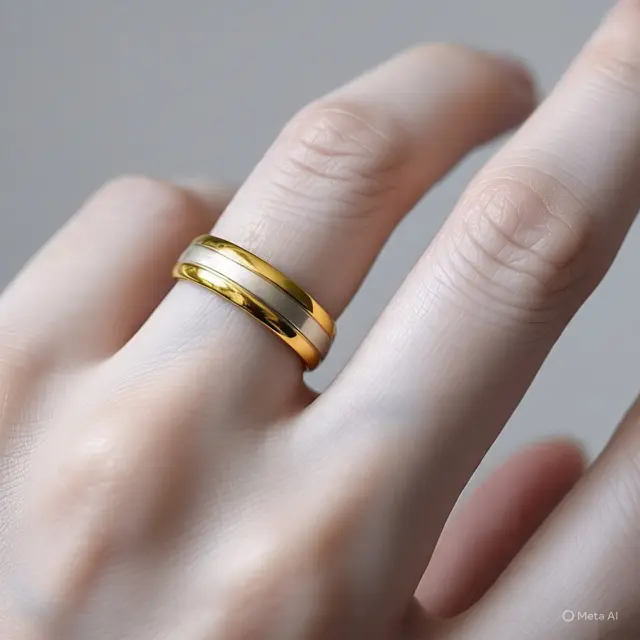 Cincin Emas Ring Polos. (Liputan6.com/MetaAI)