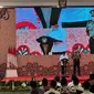 Wakil Presiden Ma’ruf Amin menghadiri acara silaturahmi Forum Kerukunan Umat Beragama dan Pengukuhan Komite Daerah Ekonomi dan Keuangan Syariah (KDEKS) Provinsi Gorontalo, Sulawesi Utara, Jumat (14/4/2023). (Liputan6.com/ Nanda Perdana Putra)