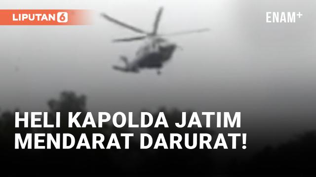 Helikopter Kapolda Jatim Mendarat Darurat, Atap Rumah Warga Alami Kerusakan