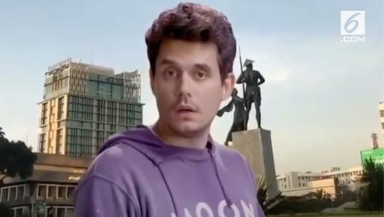 VIDEO: Jelang Konser di Jakarta, John Mayer Joget Berlatar Monas