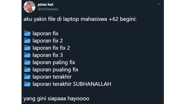 6 Drama Folder Tugas Kuliah Ini Benar Adanya, Pernah Ngalamin?