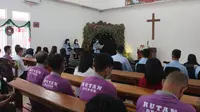 Sejumlah narapidana di Rutan Depok mendapat remisi Natal 2021. (Liputan6.com/Dicky Agung Prihanto).