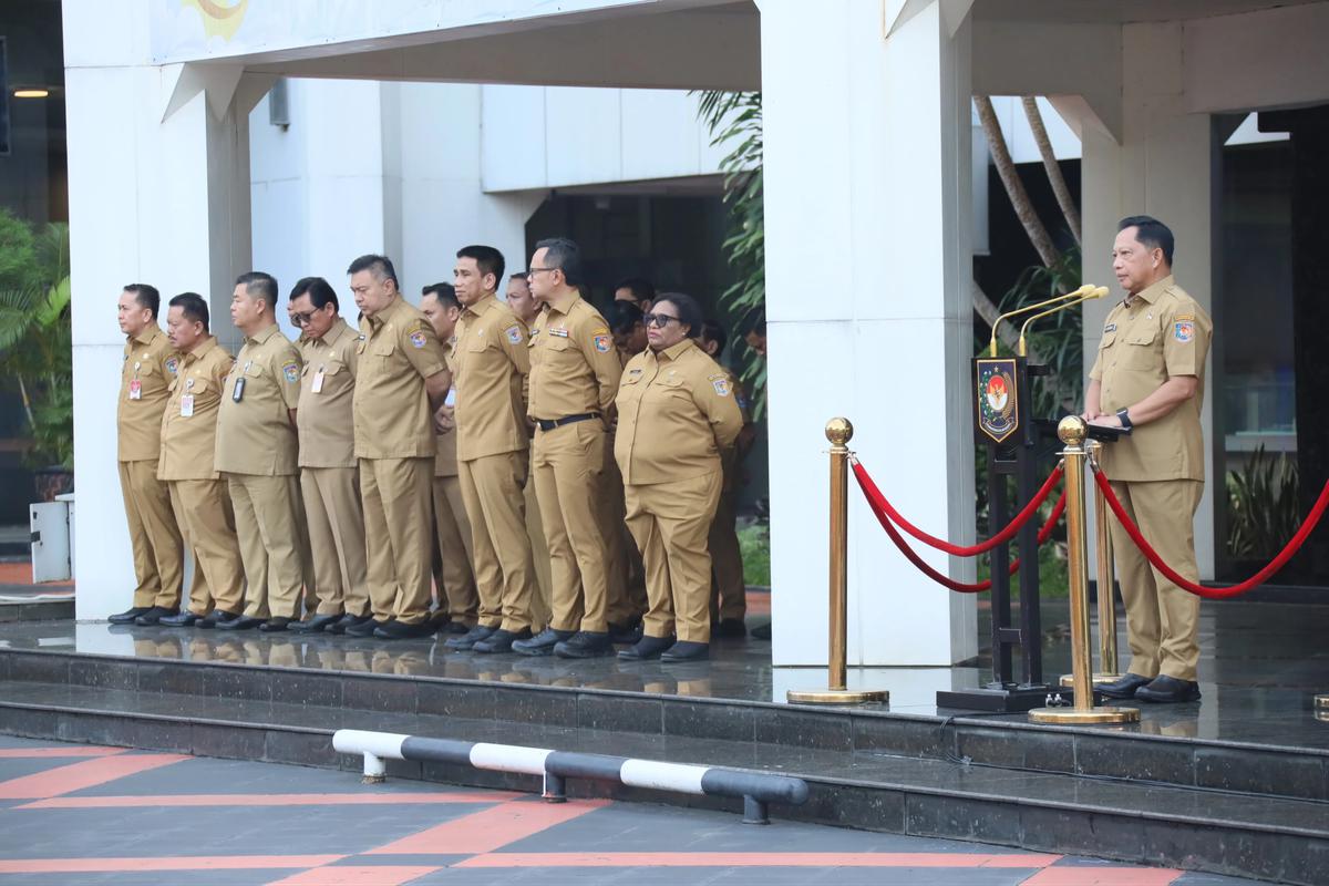 Mendagri Tito halalbihalal dengan ASN di Kantor Pusat Kemendagri