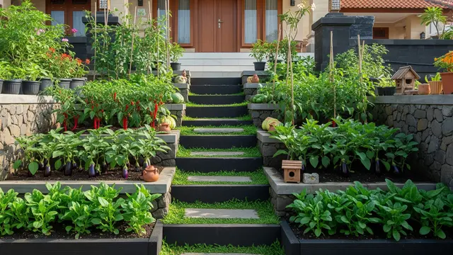 Inspirasi Kebun Sayur Depan Rumah Tanpa Ganggu Mobilitas/Gemini AI