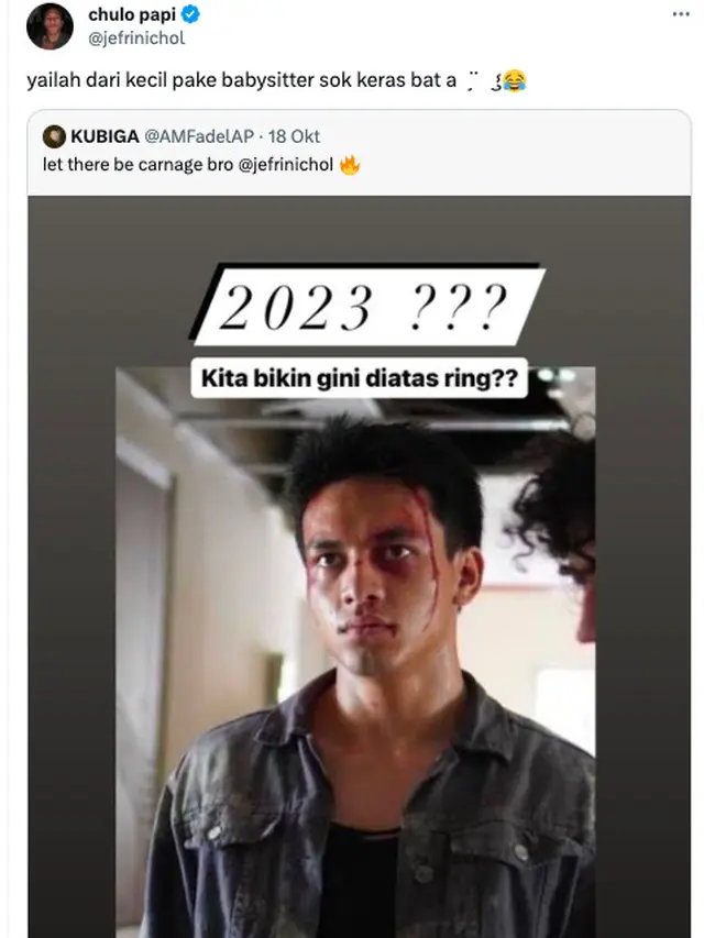 Jefri Nichol Trending, Dirujak Warganet Gara-Gara Ngamuk Sebut Akan Bikin Cacat Ayah Seorang Warganet