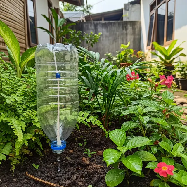 Cara Membuat Penyiram Tanaman Otomatis dari Botol Bekas.