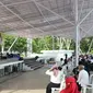 Pertemuan Pemkot Batam dengan para kepala sekolah dan guru hinterland di panggung utama Dataran Engku Putri, Batamcenter, Rabu (23/12/2020). (Liputan6.com/ Ajang Nurdin)