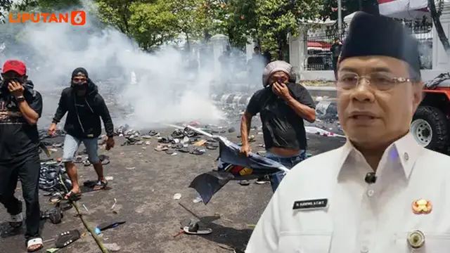 Banner Infografis Kronologi Warga Demo Bupati Pati Berujung Ricuh.