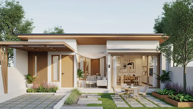 contoh rumah 1 lantai 3 kamar minimalis
