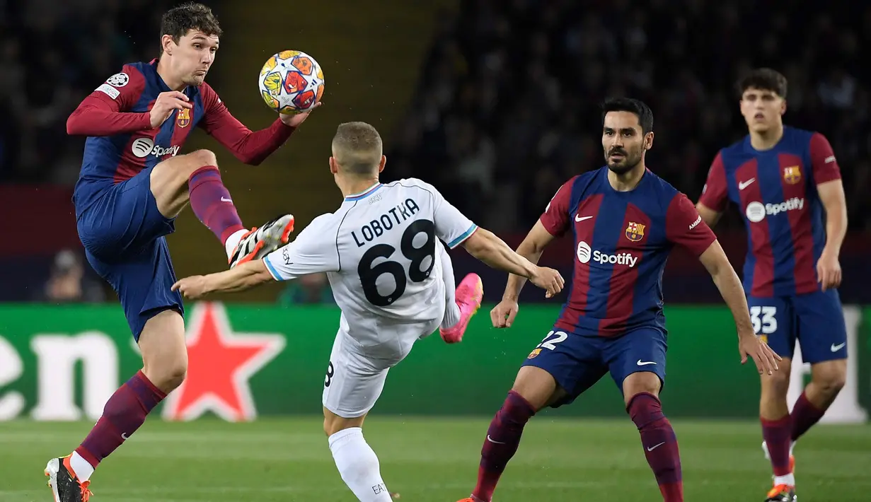 Di leg kedua 16 besar Liga Champions 2023/2024, Barcelona sukses membungkam Napoli 3-1. (Josep LAGO/AFP)
