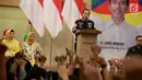 Calon Presiden nomor 01 Joko Widodo (Jokowi) memberikan sambutan saat menghadiri acara silaturahmi dengan relawan dan Tim Kampanye Daerah di Gorontalo, Kamis (28/2). (Liputan6.com/Arfandi Ibrahim)
