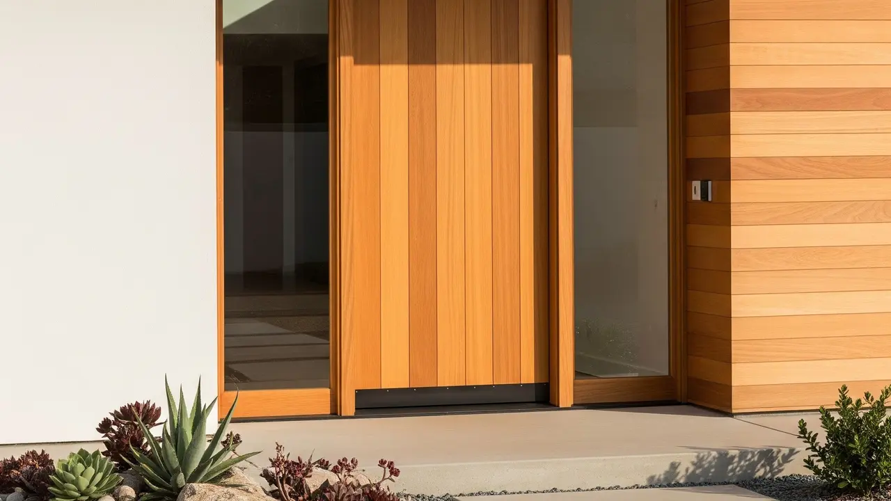 Gambar Rumah Minimalis dengan Pintu Anti Ular yang Estetik (Image by Gemini AI)