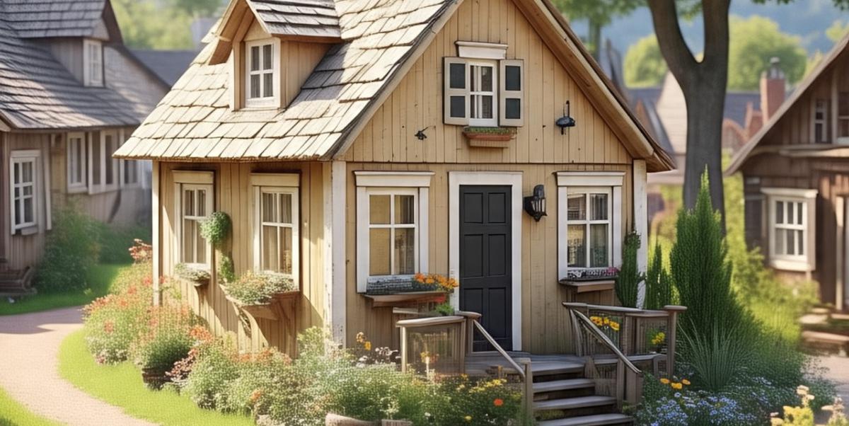 Ilustrasi Desain Rumah Kayu yang Asri